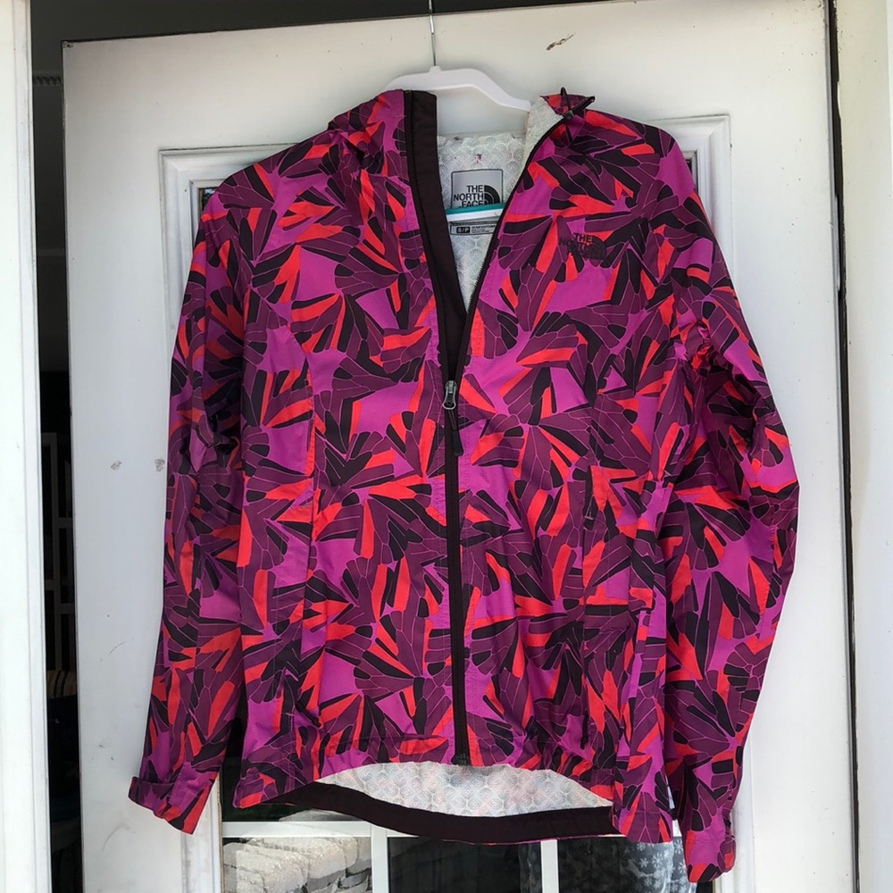 The North Face Tropical Rain Coat Lightweight Hood Purple Womens Size S